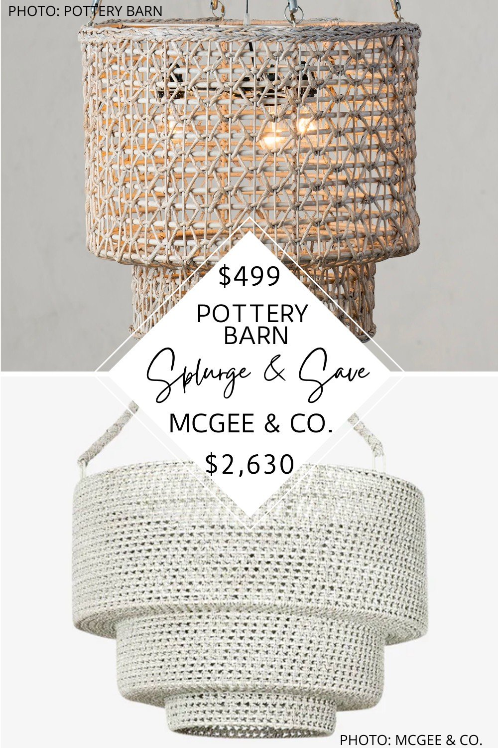 Pottery barn sale rope chandelier